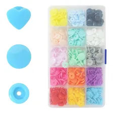 Kit Botões Pressão Coração Tic Tac Sortidos Box 150 Botões Foto mini 1
