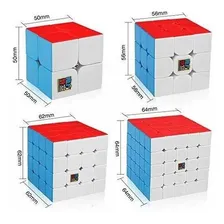 Kit Box Cubo Magico Mofangjiaoshi Mf2s+mf3rs+mf4s+mf5s Cor da estrutura Stickerless Foto mini 3