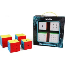 Kit Box Cubo Magico Mofangjiaoshi Mf2s+mf3rs+mf4s+mf5s Cor da estrutura Stickerless Foto mini 4