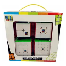 Kit Box Cubo Mágico Moyu Mofangjiaoshi Profissional Cor da estrutura Stickerless Foto mini 1