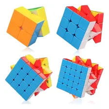 Kit Box Cubo Mágico Moyu Mofangjiaoshi Profissional Cor da estrutura Stickerless Foto mini 3