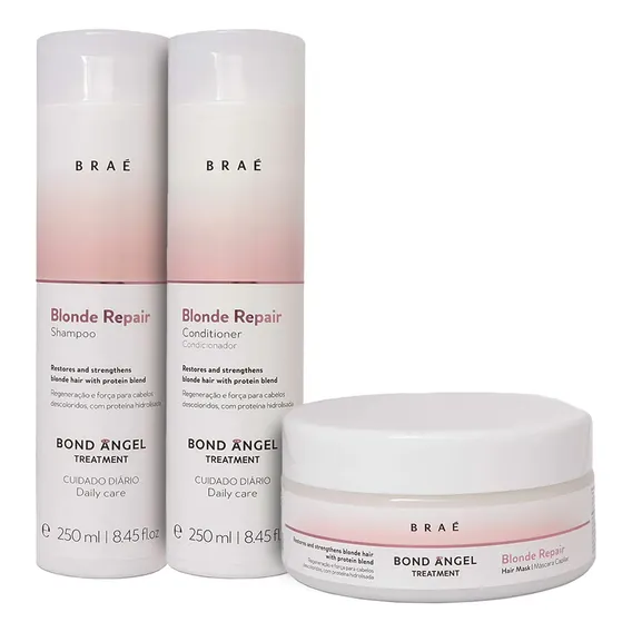 Kit Braé Blonde Repair Sha 250ml + Cond 250ml + Masc 200g Foto 1