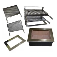 Kit Braseiro Suspenso 80x45 Com 2 Grelhas E Grill Foto  mini 1