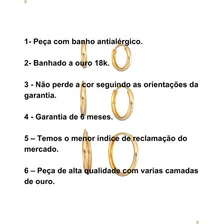 Kit Brinco Trio Com 3 Argolas 1 2 3 Furo Banhado Ouro 18k Foto mini  3