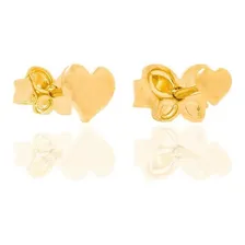 Kit Brincos Rommanel 2 Pares No Formato De Coração 526221 Cor Dourado Foto mini 4