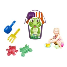 Kit Brinquedo Balde Praia Infantil Divertido Colorido Baby Foto mini 1