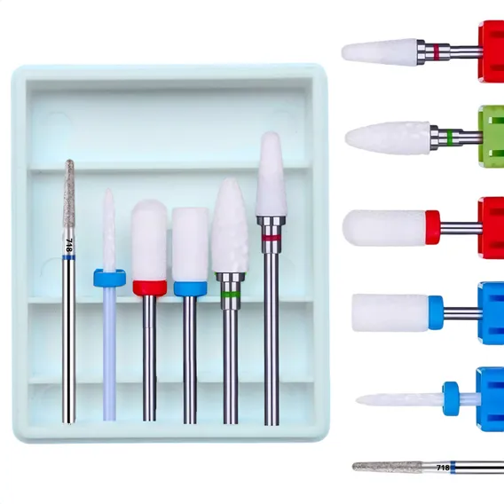 Kit Broca Cerâmica Unha Gel Manicure Profissional Diamantada 718 Foto 1