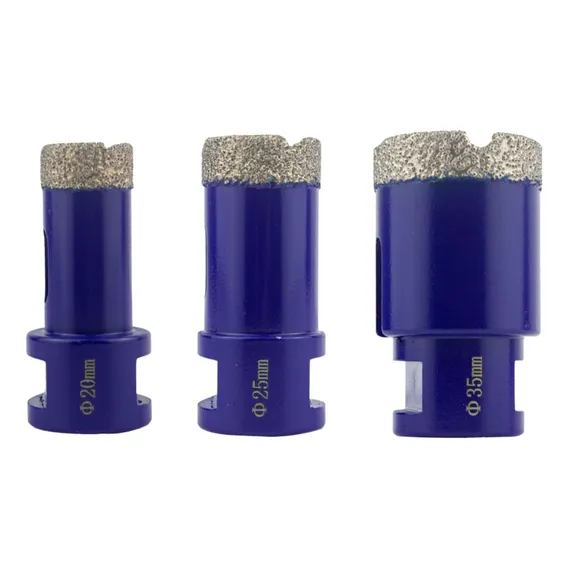 Kit Broca P/ Cerâmica Porcelanato Diamantada 20 25 35mm M14 Foto 1