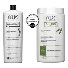 Kit Btox Massa Okra 1kg + Shampoo AntirresÃduos 1lt Felps Cor de cabelo todo tipo de cabelo Fragrância do tratamento suave Foto mini 1