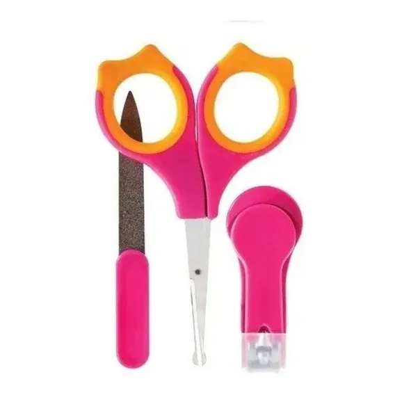 Kit Buba Higiene Cortar Unhas Bebê Rosa 6140 - Buba Foto 1