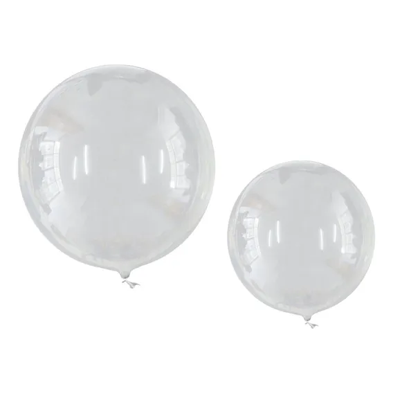 Kit Bubble - 50 Balões 18 Polegadas + 50 Balões 24 Polegadas Cor Transparente Foto 1