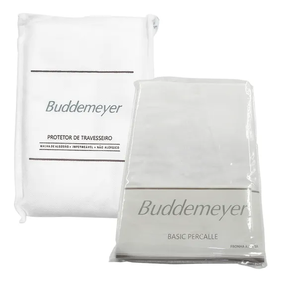Kit Buddemeyer Protetor De Travesseiro 50x70 + Fronha Branca Foto 1
