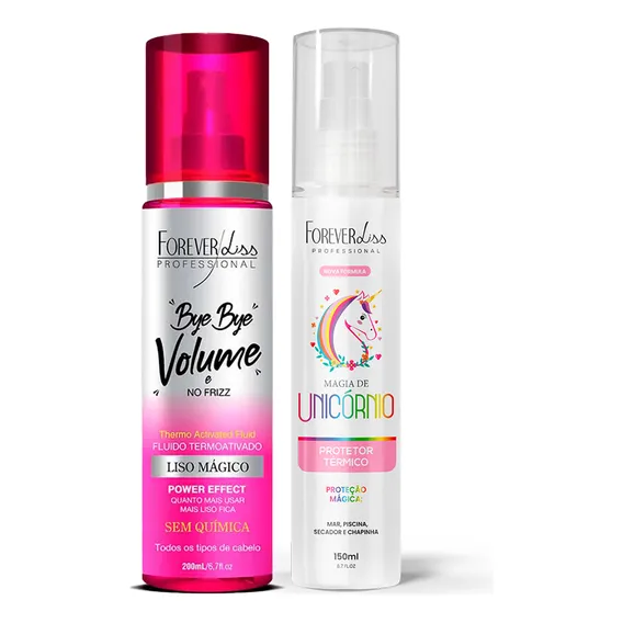 Kit Bye Bye 200ml E Mágia De Unicórnio 150ml Forever Liss Foto 1