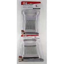 Kit C/02 Suporte Fatiador Cortador Cebola Tomate Pente Inox Foto mini 4