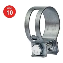 Kit C/ 10 Abraçadeira Mangote 20mm 1 Pol 35x40mm Beltools Cor Cinza Foto mini 2