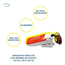 Kit C/10 Boia Automático P/ Bomba De Porão 20 Amp Seaflo Foto mini  2