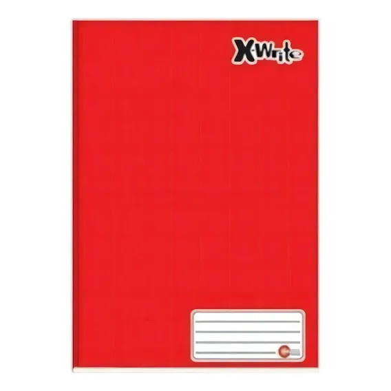 Kit C/ 10 Cadernos Capa Dura Costurado Grande 96 Folhas Cor Vermelho Foto 1