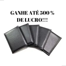 Kit C/ 10 Carteiras Masculinas Atacado P/ Personalizar Cor Kit 10 Preto Fosca Foto mini 4