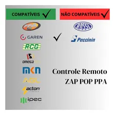 Kit C/ 10 Controles Remoto Ppa Zap Pop 2b Preto 433.92mhz Foto mini 2