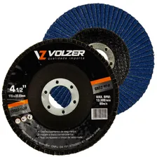 Kit C/ 10 Discos Flap 4.1/2 Polegadas - 115mm X 22mm Grão 40 Foto mini 1
