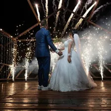 Kit C/10 Gerbs 15seg Fogos Indoor Casamento Bandas Djs Shows Foto mini  3