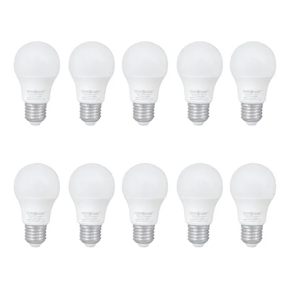 Kit C/ 10 Lampada Led 4,7w Superled Ourolux E27 3000k Luz Amarela Foto 1