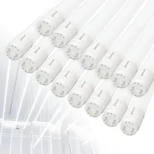 Kit C/10 Lampadas De Led Tubular T8 9w 60cm 3000k Luz Branco-quente 127/220v Foto mini 4
