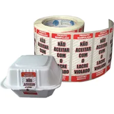 Kit C/ 10 Mil Etiqueta Lacre De Alimentos Delivery Foto mini 3