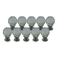 Kit C/10 Puxador Móveis Cristal 20mm Tf5100 Bola Cromado Foto  mini 1