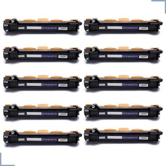 Kit C/ 10 Un Toner Tn1060 Tn-1060 Tn1000 Hl1202 1212 1512 Tinta Preto Foto 1
