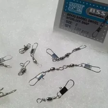 Kit C/100 Snap Pesca Com Girador Marine Sports N°7 Nickel Foto mini  2