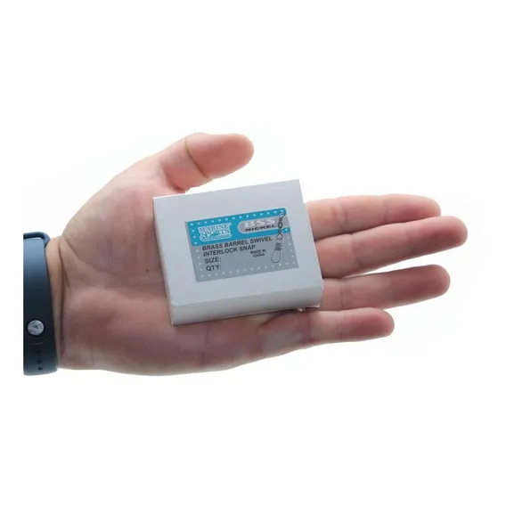 Kit C/100 Snap Pesca Com Girador Marine Sports N°7 Nickel Foto 1