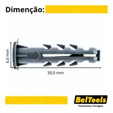 Kit C/ 1000 Bucha Plástica 6mm C/ Anel Beltools Foto mini 4