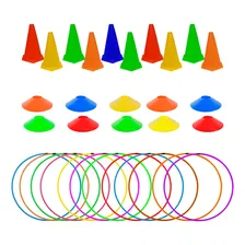 Kit C/ 12 Bambolês +10 Cone 24cm +10 Cone Chapéu Chinês Half Foto mini  2