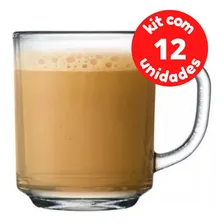 Kit C/12 Canecas Vidro Apple Lisa 250ml Vitrize - Foto  mini 1