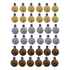 Kit C/12 Medalhas De Ouro+12 Medalhas De Prata+12 Bronze M43 Foto  mini 1