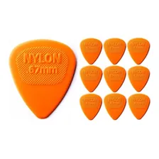 Kit C/ 12 Palheta Laranja Jim Dunlop Nylon Midi 0.67mm + Cor Laranja Tamanho 0.67mm Foto mini 2