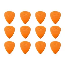 Kit C/ 12 Palheta Laranja Jim Dunlop Nylon Midi 0.67mm + Cor Laranja Tamanho 0.67mm Foto mini 1