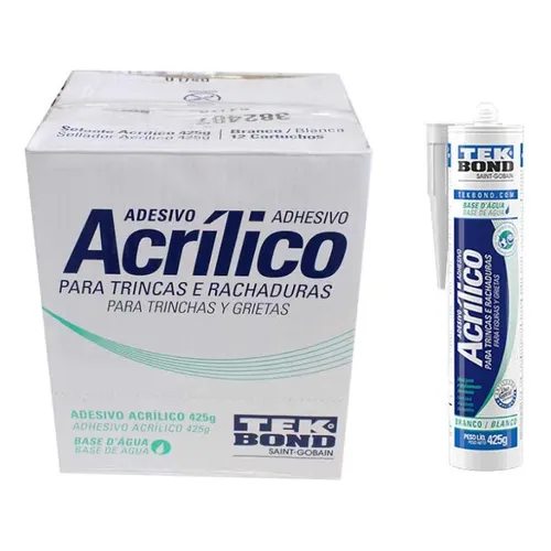 Kit C/ 12 Sela Trincas Branco 425g Tekbond Foto 1