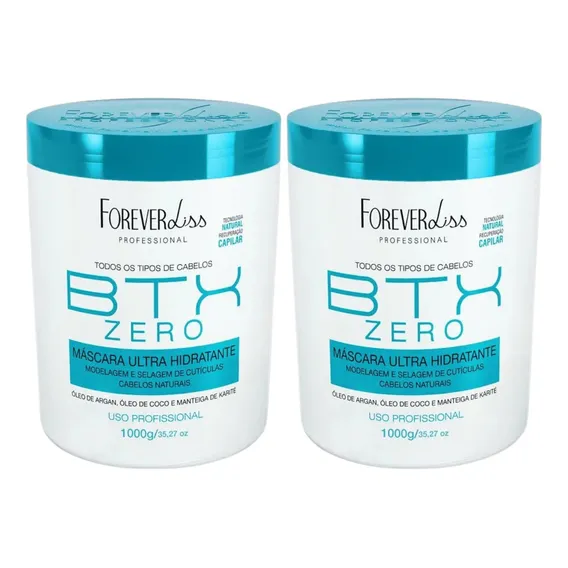 Kit C/2 Btx Zero Hidratação Profunda Forever Liss 1kg Foto 1