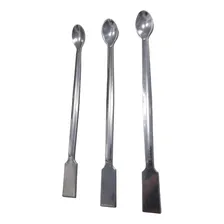Kit C/ 2 Espátula De Aço Inox Colher 23 Cm Laboratório Foto mini 2