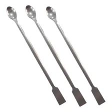 Kit C/ 2 Espátula De Aço Inox Colher 23 Cm Laboratório Foto mini 4