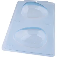 Kit C/ 2 Formas Simples P/ Chocolate Ovo Liso 350g Bwb: 3627 Cor Branco Foto mini 1