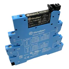 Kit C/ 2 Pcs Rele Interface 24vcc 6a 39.11.0.024.0060 Finder 24V Foto mini  3