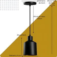 Kit C/ 2 Pendentes Lustre Home Industrial Preto E Cobre 110v/220v Foto mini 3