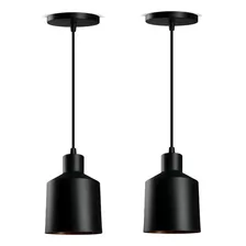 Kit C/ 2 Pendentes Lustre Home Industrial Preto E Cobre 110v/220v Foto mini 1