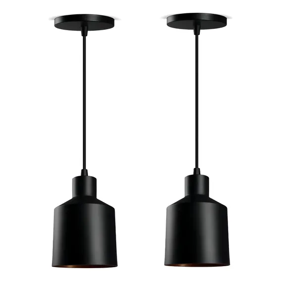 Kit C/ 2 Pendentes Lustre Home Industrial Preto E Cobre 110v/220v Foto 1