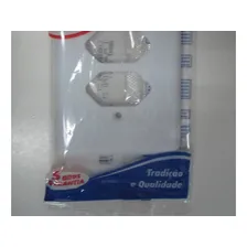 Kit C/2 - Placa Perlex Branca 4x2 (2 Tomadas) 23pl2t Foto mini 4