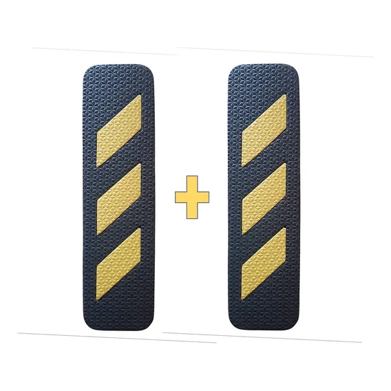 Kit C/ 2 Protetores De Para-choque Estacionamento Garagem Cor Preto e amarelo Foto 1