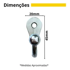 Kit C/ 20 Cabide Simples Gancho Grande Niquelado Aliança Foto mini 4